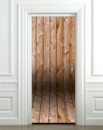 Wooden Planks Wall Door Sticker, Wood Decal, Textured Cover, Wallpaper Mural Home Decor - thumbnail 1