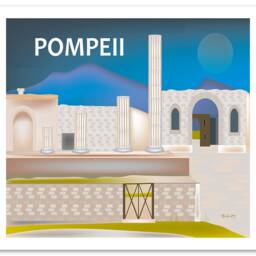 Pompeii Print, Mount Vesuvius Art, Italy, Canvas, Poster, Ruins, Naples Style E8-O-Pom - thumbnail 3