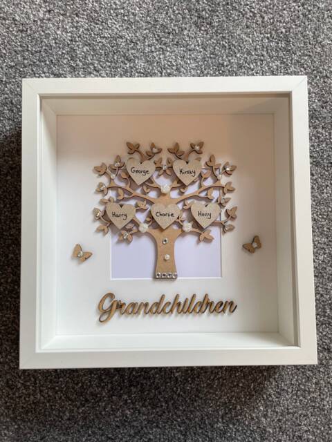 Grandchildren Tree Frame, Personalised Grandparent Mothers Day Gift, Family Frame - image 1