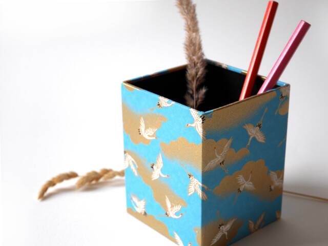 New 12 Designs Pencil Holder Japanese Paper Yuzen - image 1