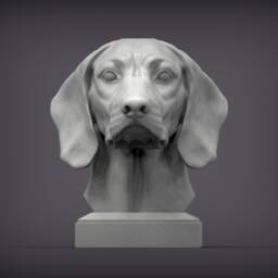 Bloodhound Bust Figurine 3D Printed Dog Statue, Pet Memorial Decor - thumbnail 2