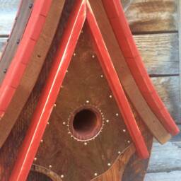 Backyard Birdhouse Barnwood Handmade Holiday Wedding Gift #4027 - thumbnail 3