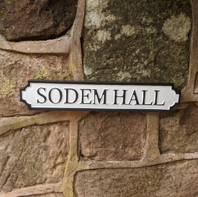 street Sign Sodem Hall Funny Metal Road Wall Hanging Indoor Or Outdoor - image 1