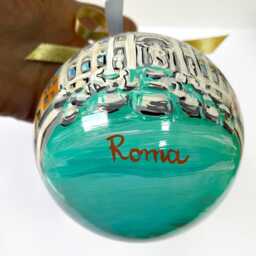 Trevi Fountain Christmas Ornament, Painted Souvenir With Italian Monuments. Precious Gift For Doctors, Architects, Lawyers & Collector - thumbnail 3