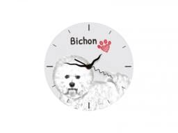Bichon, Free Standing Mdf Floor Clock With An Image Of A Dog - thumbnail 1