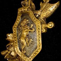 Britannic Shield Royal Lion Certer Of Crest Reproduction Old World Wall Decor - thumbnail 3