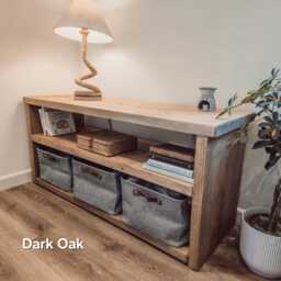 Norwyn 2-Tier Storage Unit/Bookshelf Toy Living Room Shoe Rustic Solid Wood Book Shelf - thumbnail 3