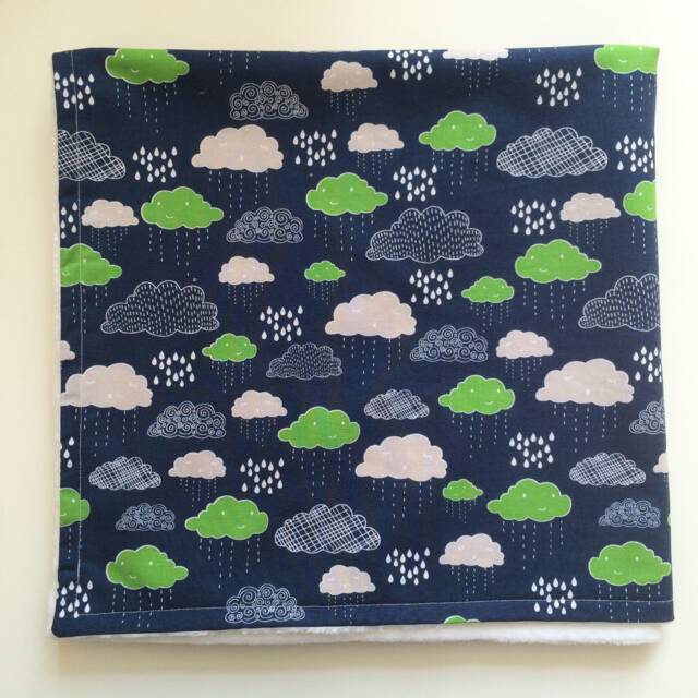 Clouds Baby Blanket, Blue Baby Boy Shower Gift, Crib Modern Newborn Blanket - image 1