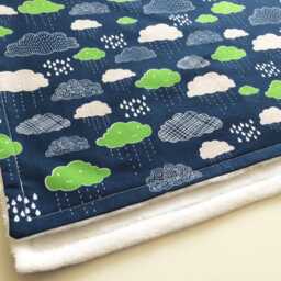 Clouds Baby Blanket, Blue Baby Boy Shower Gift, Crib Modern Newborn Blanket - thumbnail 3