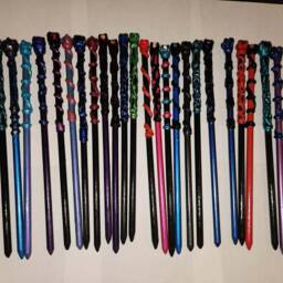 Wands - Metallic Painted Wands- Thin Wizarding Magic Hand Crafted - thumbnail 4