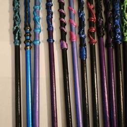 Wands - Metallic Painted Wands- Thin Wizarding Magic Hand Crafted - thumbnail 3