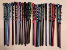 Wands - Metallic Painted Wands- Thin Wizarding Magic Hand Crafted - thumbnail 1