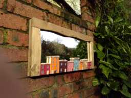 Funckles Driftwood Cottage House Mirror, Signed Coastal Wall Art - thumbnail 1