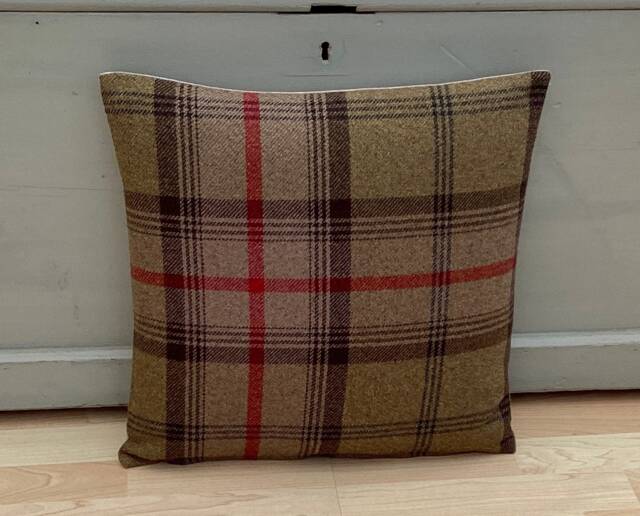 Extra-Large Tartan Plaid Tweed Cushion Cover Balmoral Hunter Collection - image 1