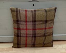 Extra-Large Tartan Plaid Tweed Cushion Cover Balmoral Hunter Collection - thumbnail 1