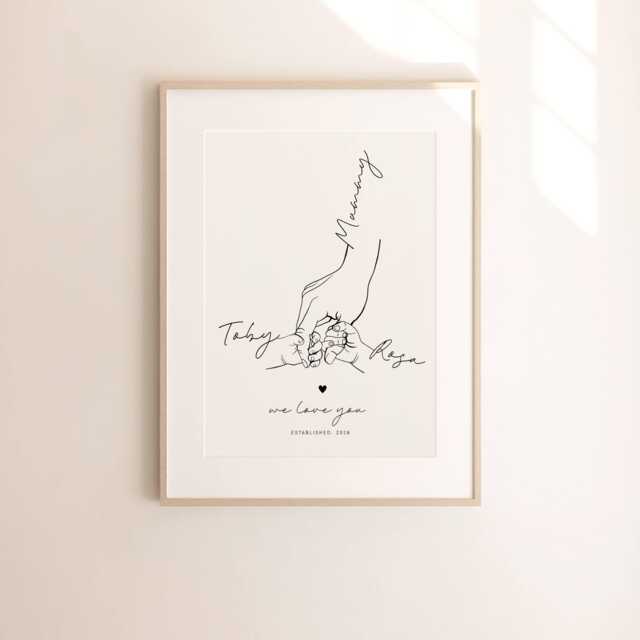 Personalised Print For Mummy - Wall Art Home, Keepsake Gift Mum From Children - image 1