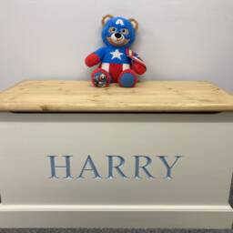 Handmade, Personalised Solid Wood Toy Box With Soft Closing Lid - thumbnail 3