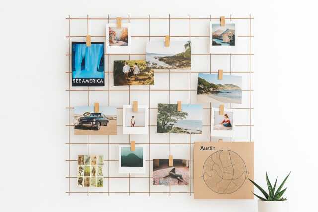 Gold Wire Wall Grid, Free Clips, School Photo Mesh Memo Board, Student Notice Display Panel, Office Metal Memogrid, Moodboard - image 1