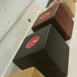 Candle Holders, Wooden Cubes Candle Candelabra, Ornaments - thumbnail 2
