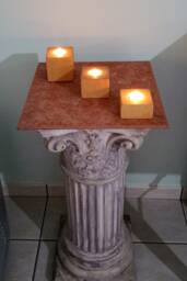 Candle Holders, Wooden Cubes Candle Candelabra, Ornaments - thumbnail 1