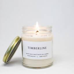Timberline Evergreen Soy Candle - Pine, Fir & Spruce Scented 8 Oz Mason Jar - thumbnail 3