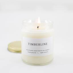 Timberline Evergreen Soy Candle - Pine, Fir & Spruce Scented 8 Oz Mason Jar - thumbnail 4