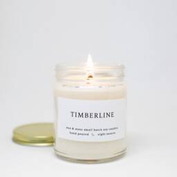 Timberline Evergreen Soy Candle - Pine, Fir & Spruce Scented 8 Oz Mason Jar - thumbnail 2