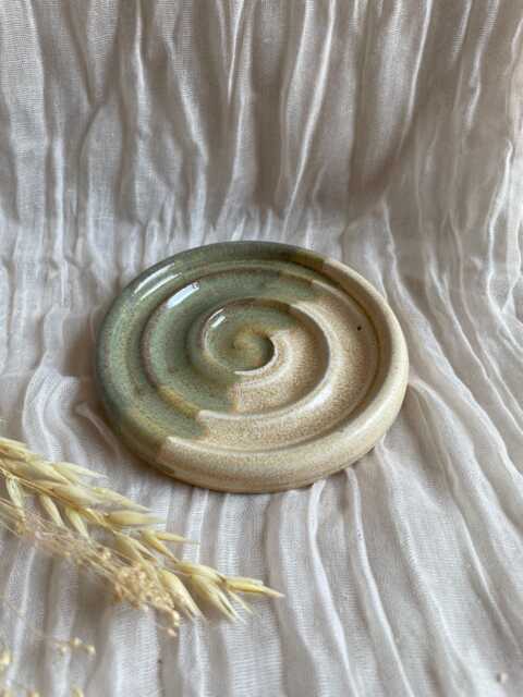Bamboo Ceramic Soap Dish, Bathroom Tray, Handmade Kitchen Pottery, Household Holder, Thrown Textured Dishes - image 1