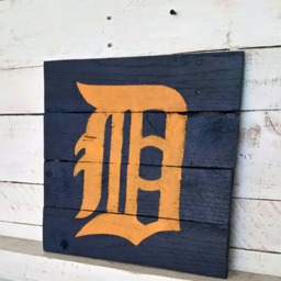 Detroit Wood Sign-Detroit Wall Sign-Pallet Wood Sign-Reclaimed Sign-Old English D Sign-Love Detroit-Pure Michigan-Tigers Sign-Wall Decor - thumbnail 1