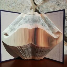 Moustache - Folded Book Art -Fully Customizable, Mustache, Hipster - thumbnail 3