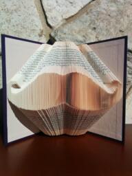 Moustache - Folded Book Art -Fully Customizable, Mustache, Hipster - thumbnail 1