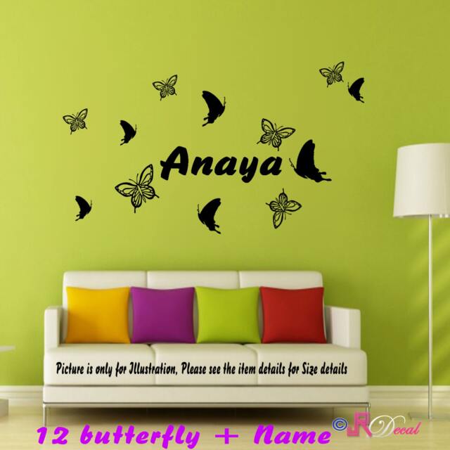Custom Name Butterfly Wall Decals For Nursery & Kids Room - image 1
