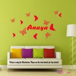 Custom Name Butterfly Wall Decals For Nursery & Kids Room - thumbnail 3