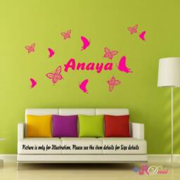 Custom Name Butterfly Wall Decals For Nursery & Kids Room - thumbnail 2