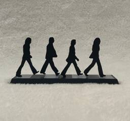 Beatles Abbey Road Silhouette - Wall Art Music Room Decor Classic Rock Gift - thumbnail 1