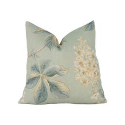 Sanderson - Chestnut Tree Grey Blue/Sage Traditional Trailing Blossom Designer Cushion Cover Luxury Throw Pillow Handmade - thumbnail 1