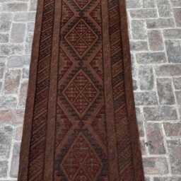 Timeless 2'10x13'4 Wool Runner Rug - Elegant Hand-Knotted High Pile Baluchi Carpet Oriental Corridor Boho Accent Gift - thumbnail 2