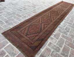 Timeless 2'10x13'4 Wool Runner Rug - Elegant Hand-Knotted High Pile Baluchi Carpet Oriental Corridor Boho Accent Gift - thumbnail 1