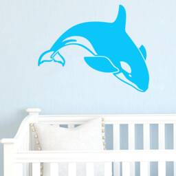 Dolphin Wall Decal Removable Vinyl Art T550 - thumbnail 1