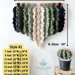Rustic Macrame Feather Wall Hanging Boho Home Decor - 24x26 Inches - thumbnail 3