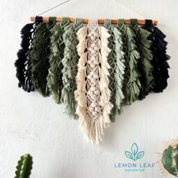 Rustic Macrame Feather Wall Hanging Boho Home Decor - 24x26 Inches - thumbnail 4