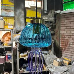 Artisanal Jellyfish Blown Glass Pendant Light - Kitchen Island Lighting - thumbnail 2