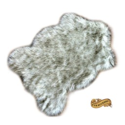 Chubby Bear Faux Fur Rug - Shaggy Sheepskin Accent Throw - thumbnail 1