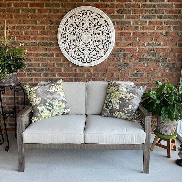 As Seen On The Bachelor Taupe Grey Sage Green Blue Ivory Floral Pillow Cover Decorative Home Decor Size 18x18 20x20 22x22 - image 1