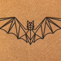 Geometric Bat - Wall Art Hanging Decoration Home Decor Black Printinghive - thumbnail 2