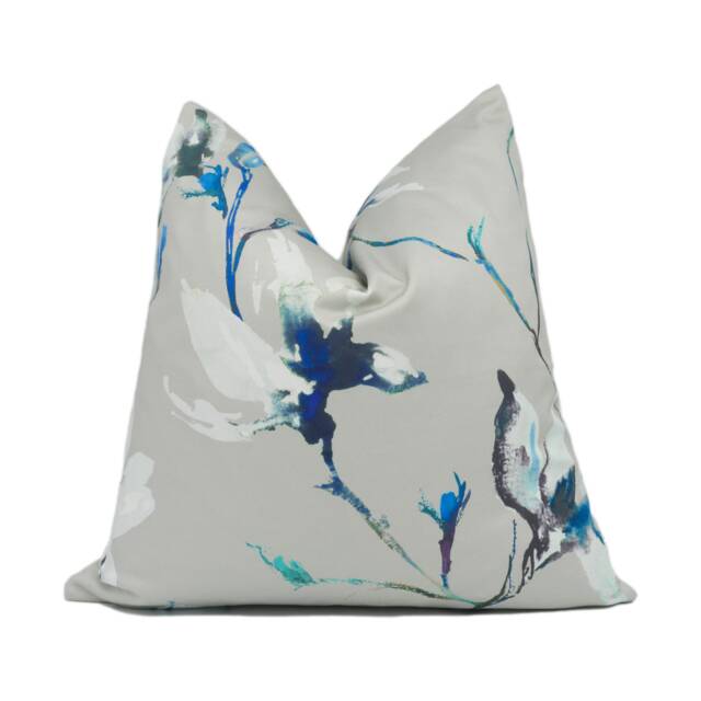 Romo - Saphira Topaz Delicate Vibrant Floral Magnolia Designer Cushion Cover Handmade Throw Pillow Luxury Home D??cor - image 1
