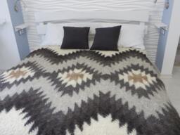 Wool Blanket, Aztec Print Blanket, Bed Cover, Bedspread, Bed Throw Blanket, Woven Coverlet, Queen Bedcover, Throw For Sofa, Couch Covers, Bed Scarf