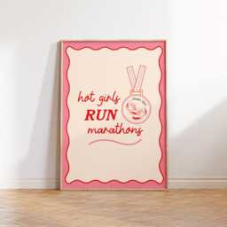 Personalise London Marathon 2026 Print Hot Girls Run, Gift - thumbnail 3