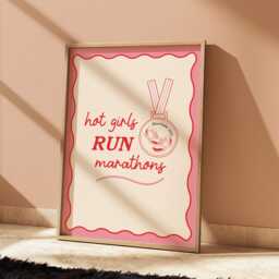 Personalise London Marathon 2026 Print Hot Girls Run, Gift - thumbnail 2