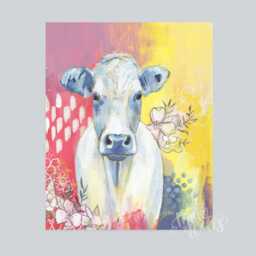 Mr. Cow Art Print Colorful Farmhouse Wall Decor - thumbnail 2